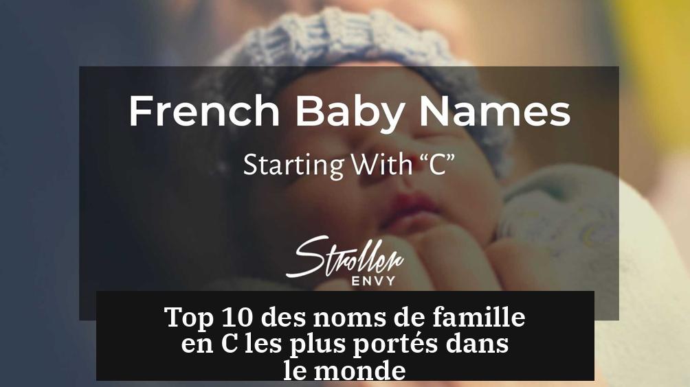 Top 10 des noms de famille en C les plus portés dans le monde