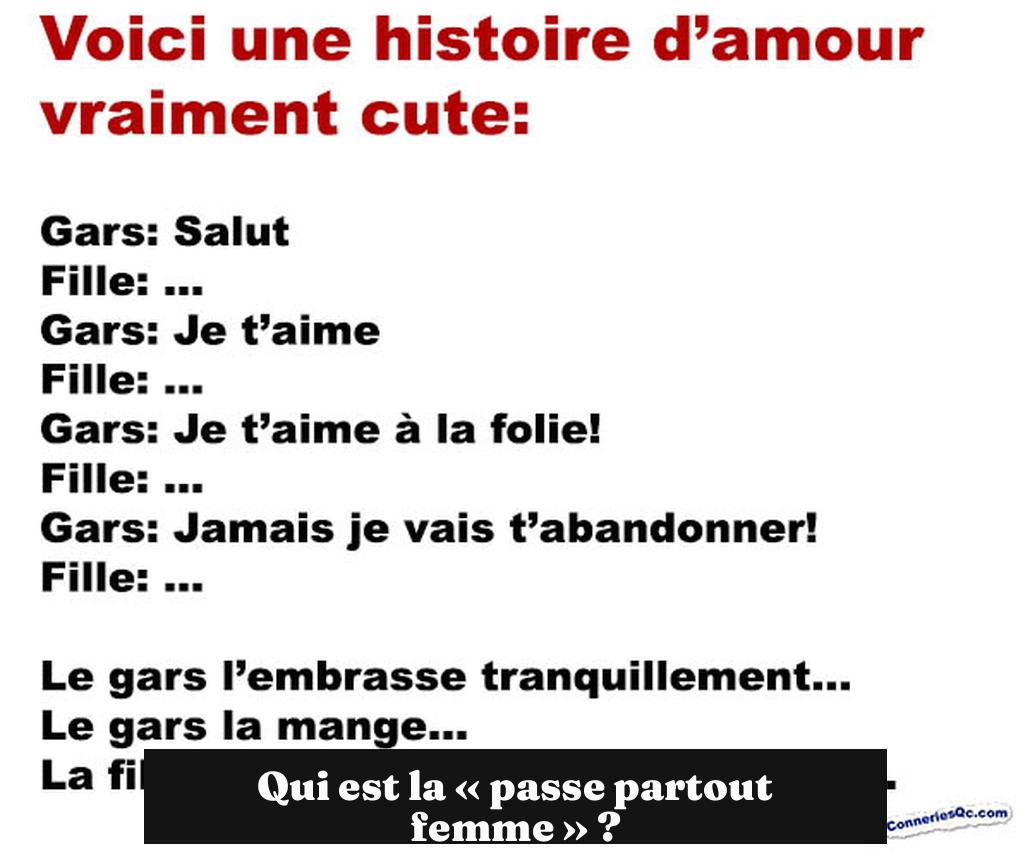 Qui est la « passe partout femme » ?