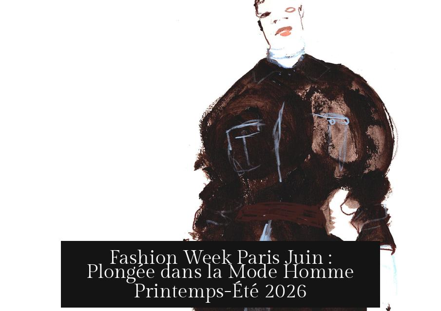 Fashion Week Paris Juin : Plongée dans la Mode Homme Printemps-Été 2026
