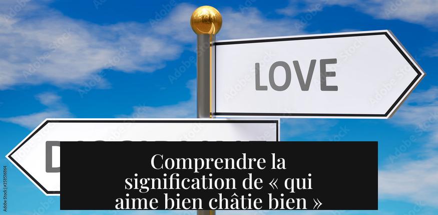 Comprendre la signification de « qui aime bien châtie bien »