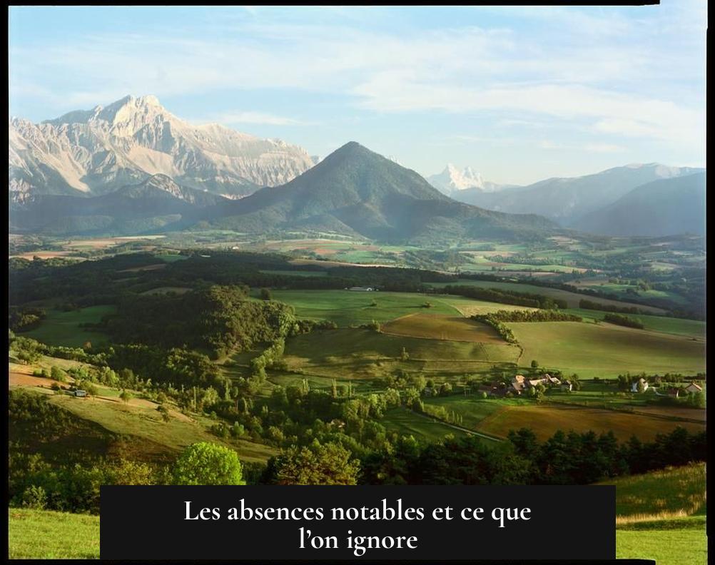Les absences notables et ce que l’on ignore