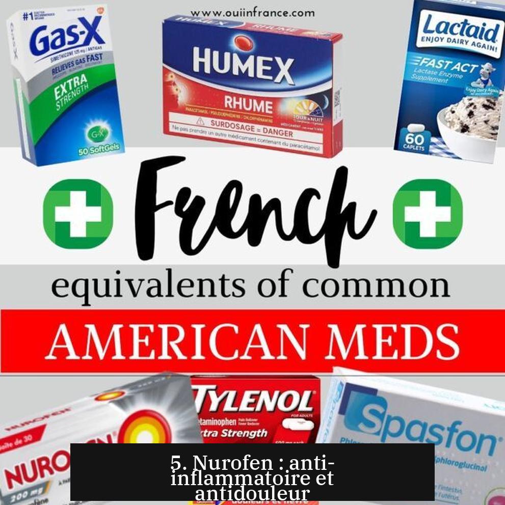 5. Nurofen : anti-inflammatoire et antidouleur