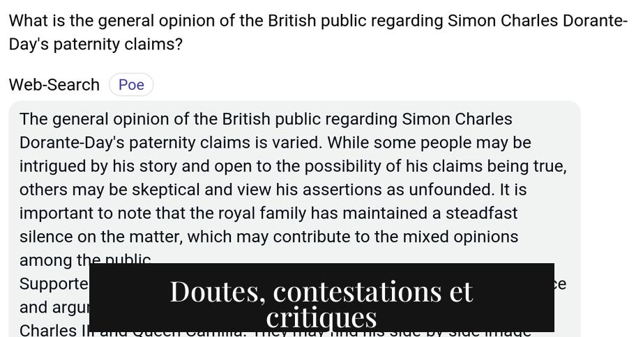 Doutes, contestations et critiques