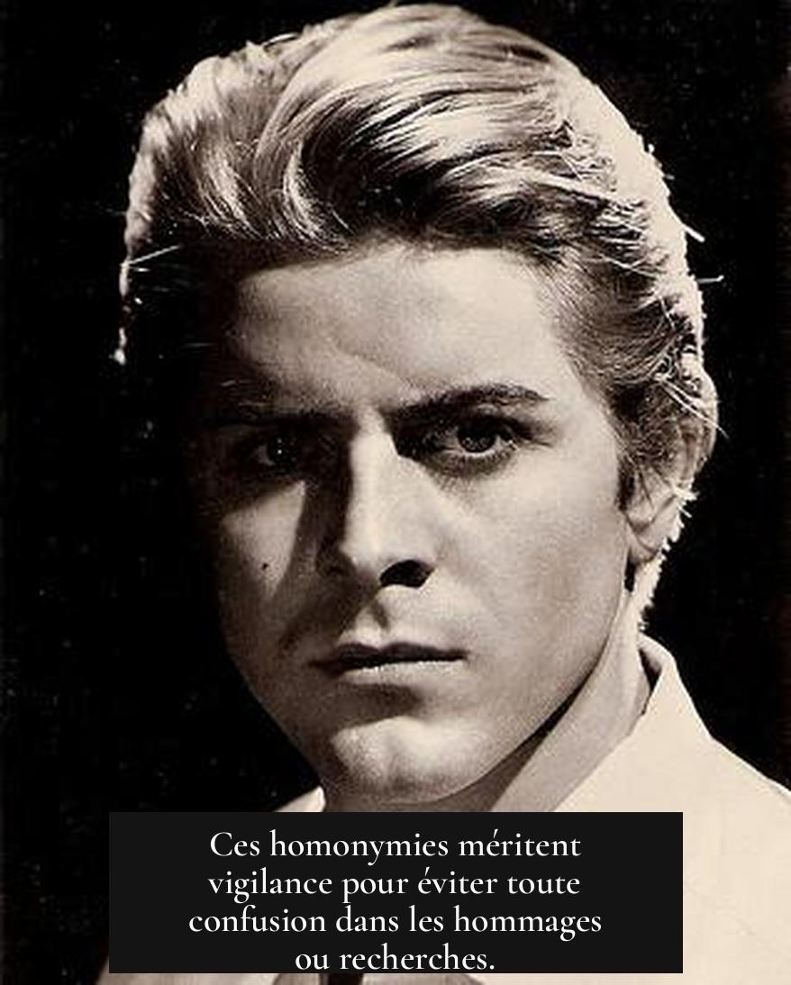 Ces homonymies méritent vigilance pour éviter toute confusion dans les hommages ou recherches.