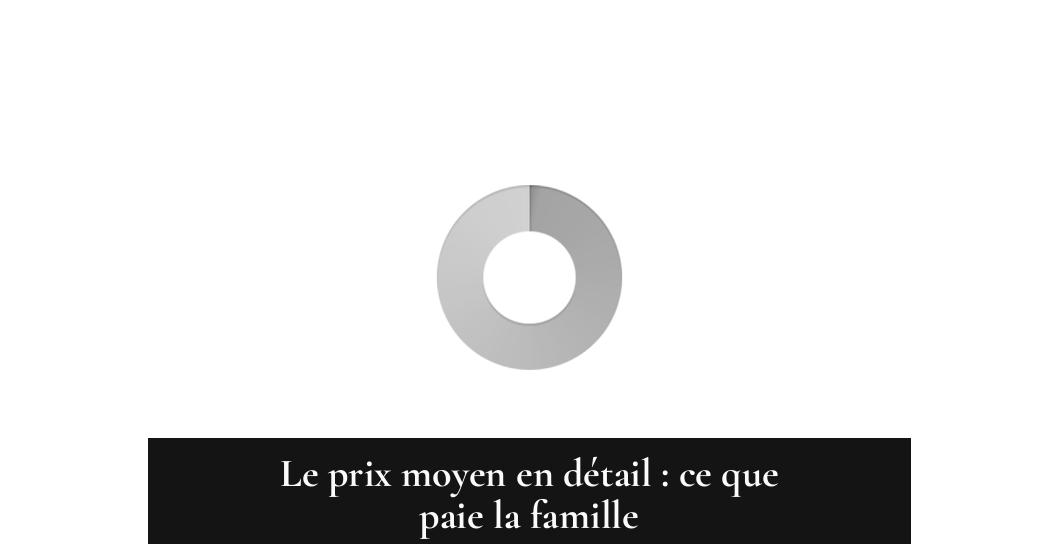 Le prix moyen en détail : ce que paie la famille