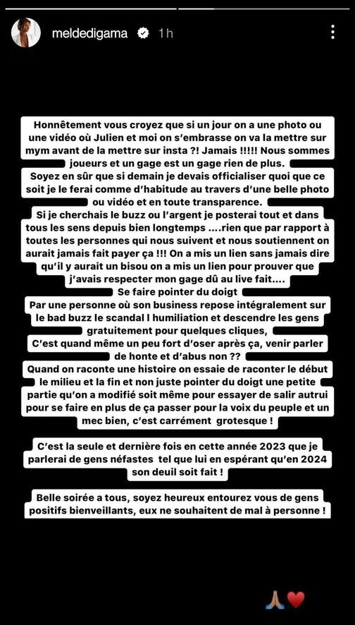 Leur relation a connu beaucoup de tensions, poussant même Mélanie à abandonner l’aventure télévisée « Les Apprentis Aventuriers » avec lui sur W9. Les clashes sur Instagram sont franchement peu ragoutants. Mélanie ne mâche pas ses mots quand elle invite Bastos à être plus « exemplaire » avant de juger.