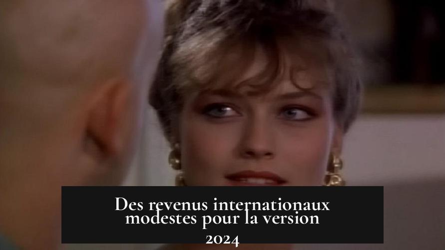 Des revenus internationaux modestes pour la version 2024