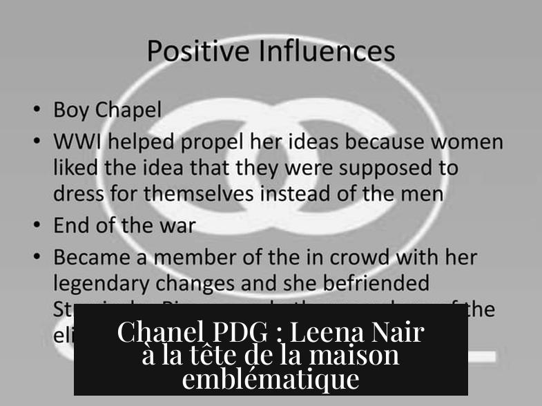 Chanel PDG : Leena Nair à la tête de la maison emblématique