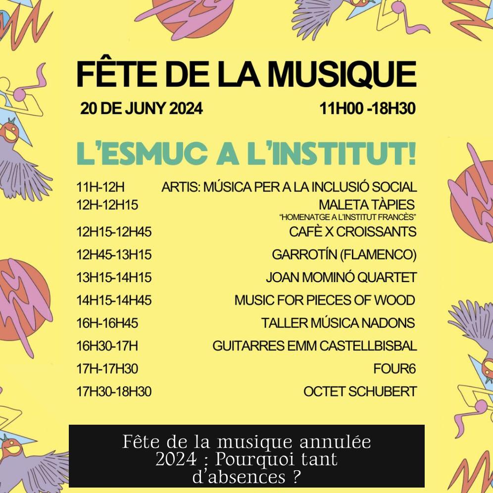 Fête de la musique annulée 2024 : Pourquoi tant d’absences ?