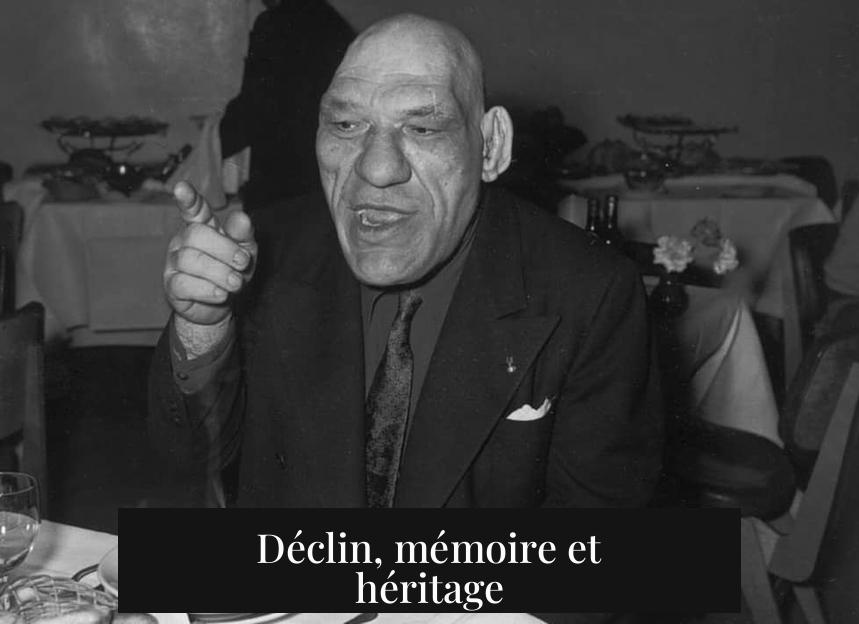 Déclin, mémoire et héritage