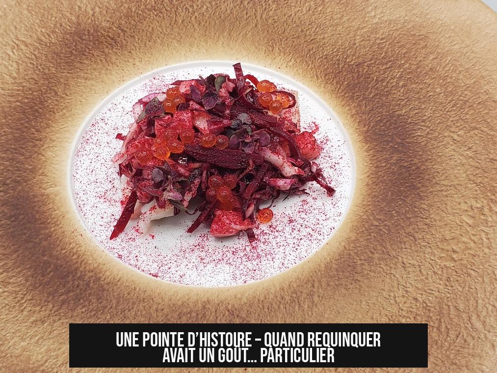 Une pointe d’histoire – quand requinquer avait un goût… particulier