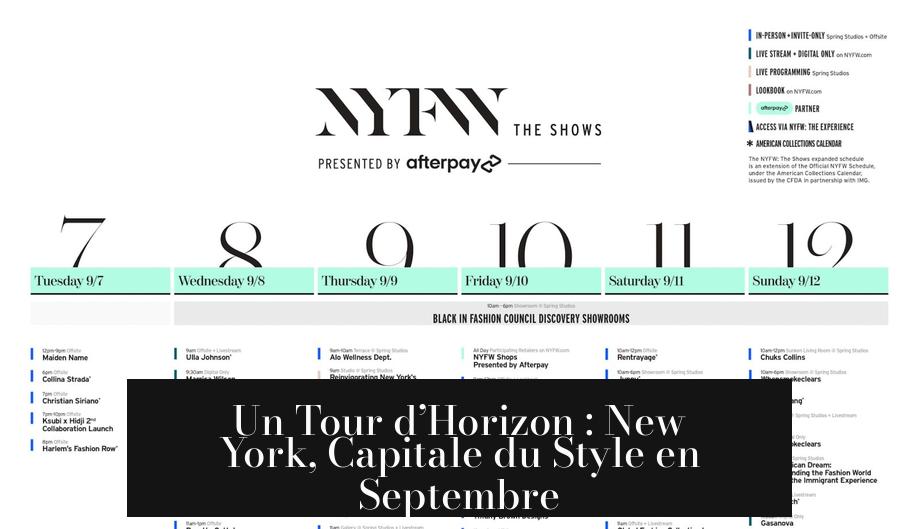 Un Tour d’Horizon : New York, Capitale du Style en Septembre