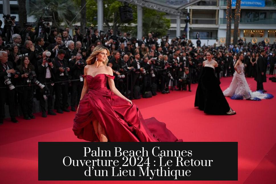 Palm Beach Cannes Ouverture 2024 : Le Retour d’un Lieu Mythique