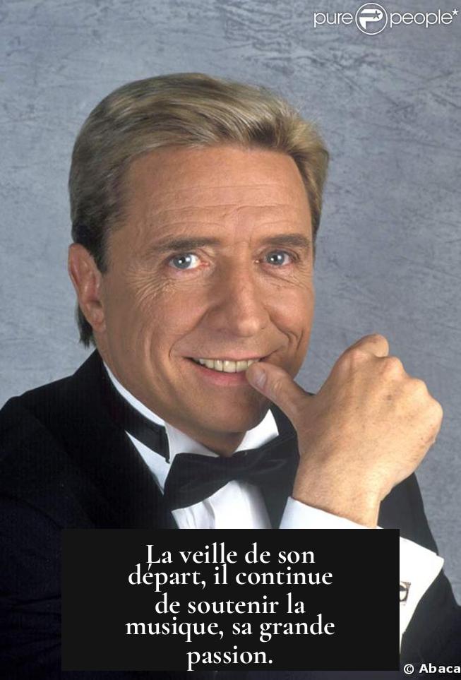 La veille de son départ, il continue de soutenir la musique, sa grande passion.