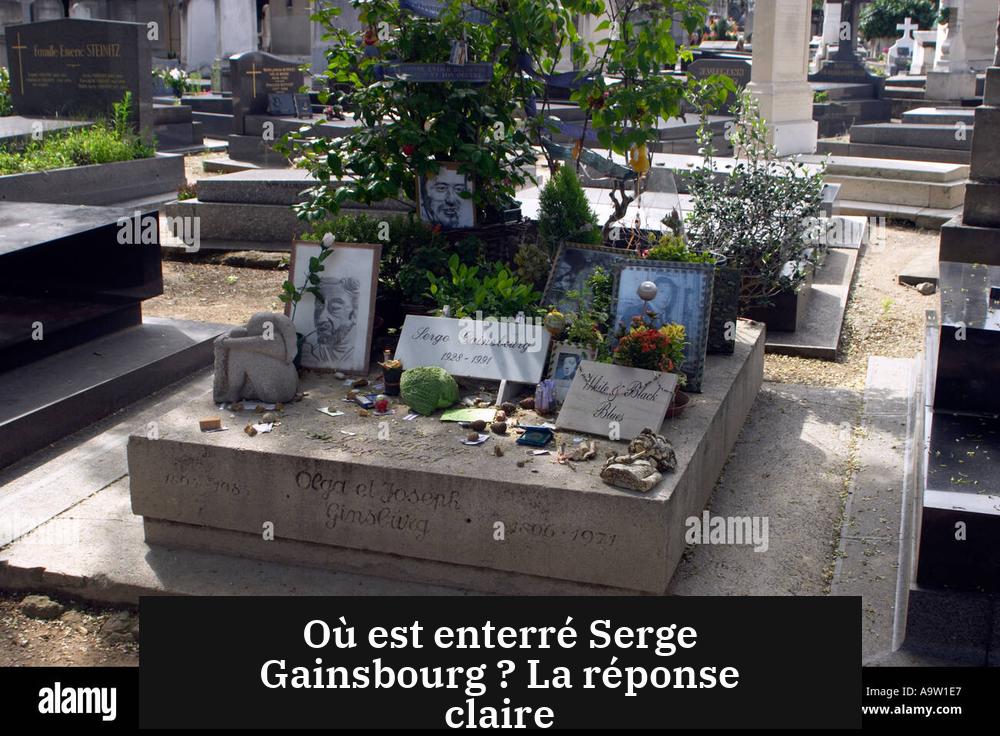 Où est enterré Serge Gainsbourg ? La réponse claire