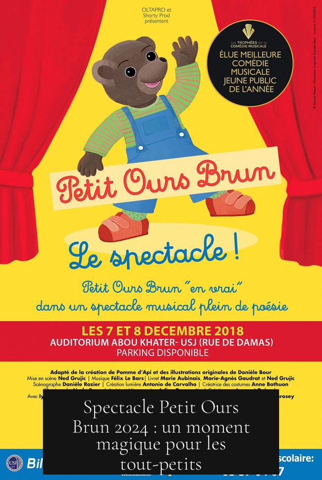 Spectacle Petit Ours Brun 2024 : un moment magique pour les tout-petits