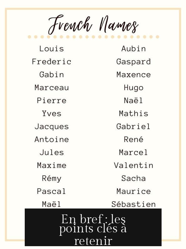 En bref : les points clés à retenir