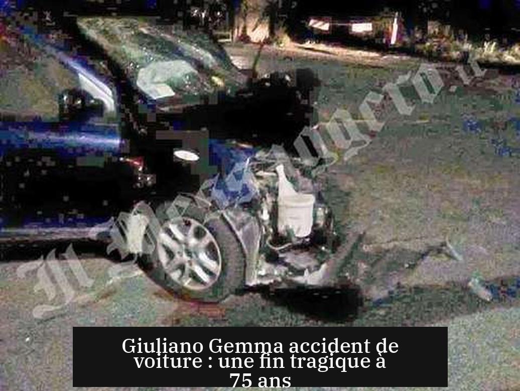 Giuliano Gemma accident de voiture : une fin tragique à 75 ans