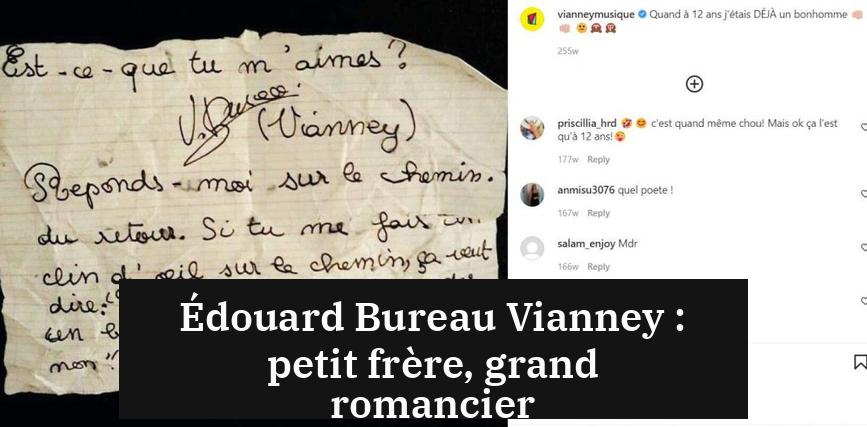 Édouard Bureau Vianney : petit frère, grand romancier