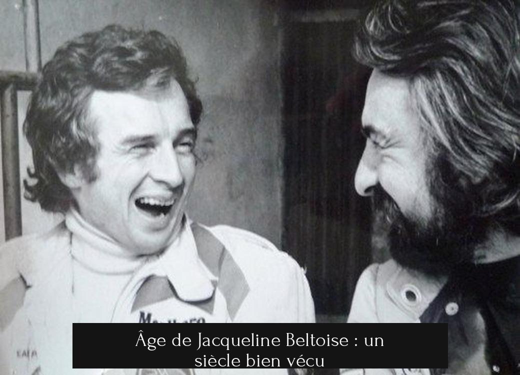 Âge de Jacqueline Beltoise : un siècle bien vécu