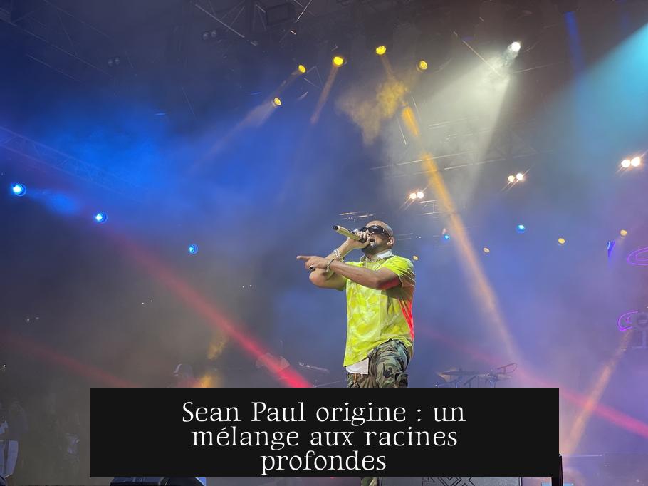 Sean Paul origine : un mélange aux racines profondes