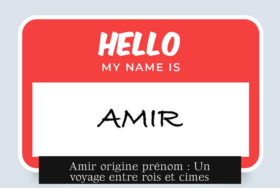 Amir origine prénom : Un voyage entre rois et cimes