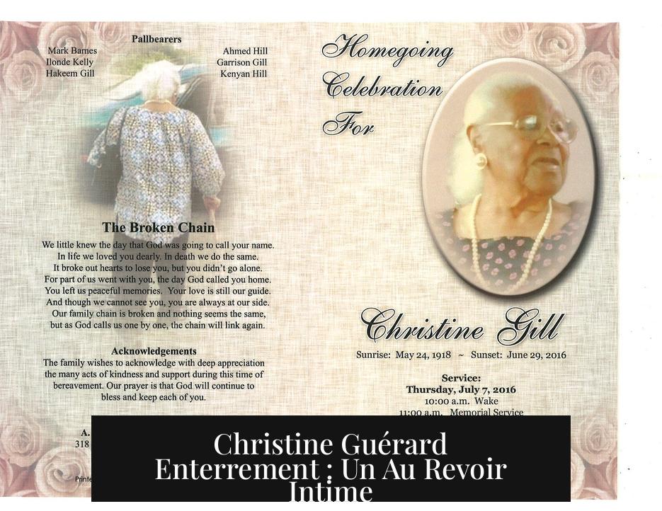 Christine Guérard Enterrement : Un Au Revoir Intime
