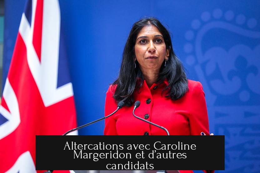 Altercations avec Caroline Margeridon et d’autres candidats