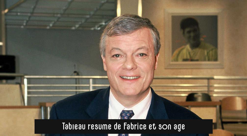 Tableau résumé de Fabrice et son âge