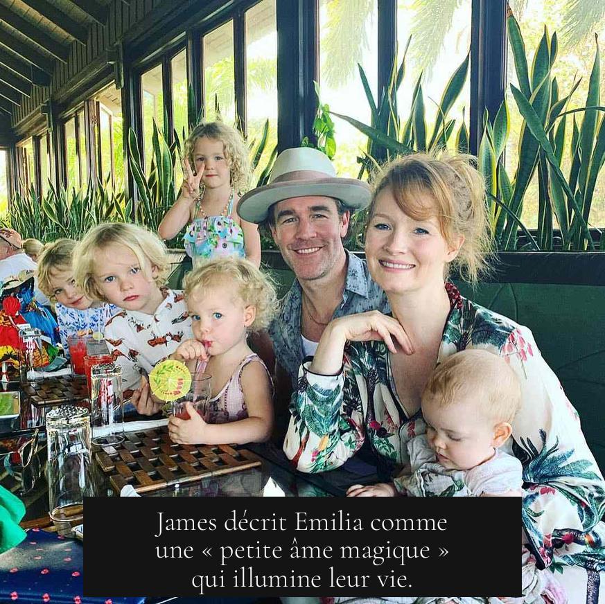 James décrit Emilia comme une « petite âme magique » qui illumine leur vie.