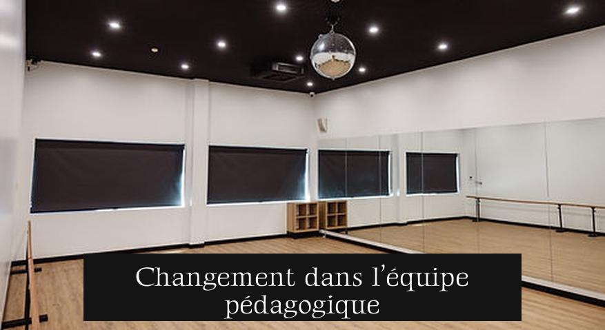 Changement dans l’équipe pédagogique