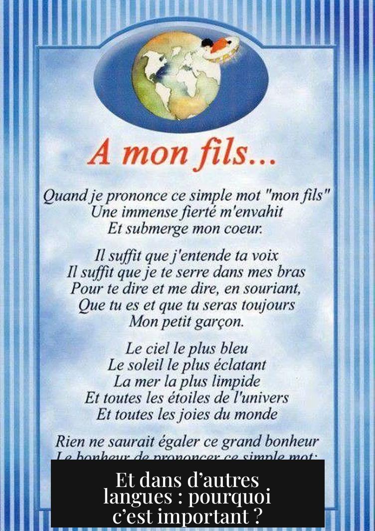 Et dans d’autres langues : pourquoi c’est important ?