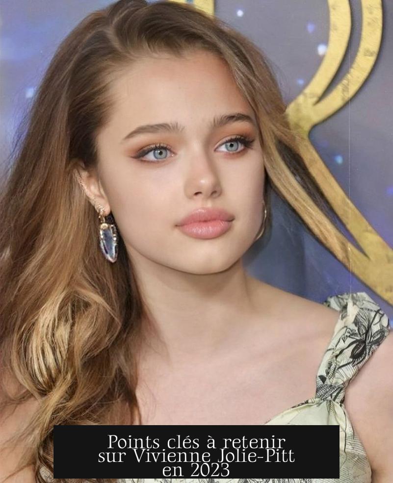 Points clés à retenir sur Vivienne Jolie-Pitt en 2023