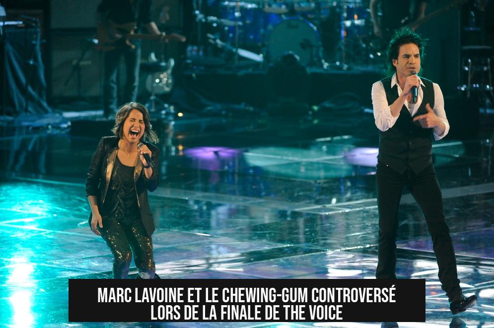 Marc Lavoine et le chewing-gum controversé lors de la finale de The Voice