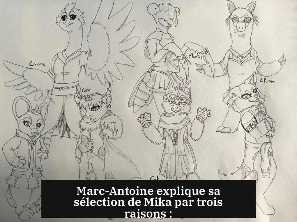 Marc-Antoine explique sa sélection de Mika par trois raisons :